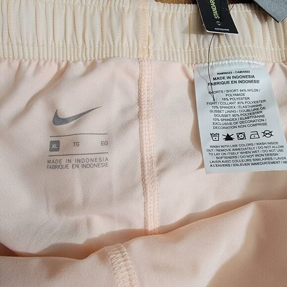 Nike Air Max 2 In 1 Running Shorts Women's Size XL Pink Silver Compression Tight - Picture 10 of 16